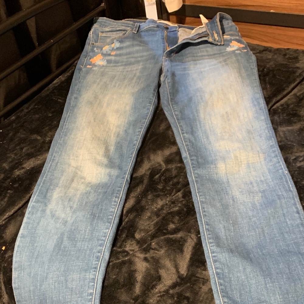 #492 “Levi’s” Embroidered Blue Jeans - Picture 6 of 13